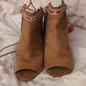 Sam Edelman Suede heels toeless, backless, heels